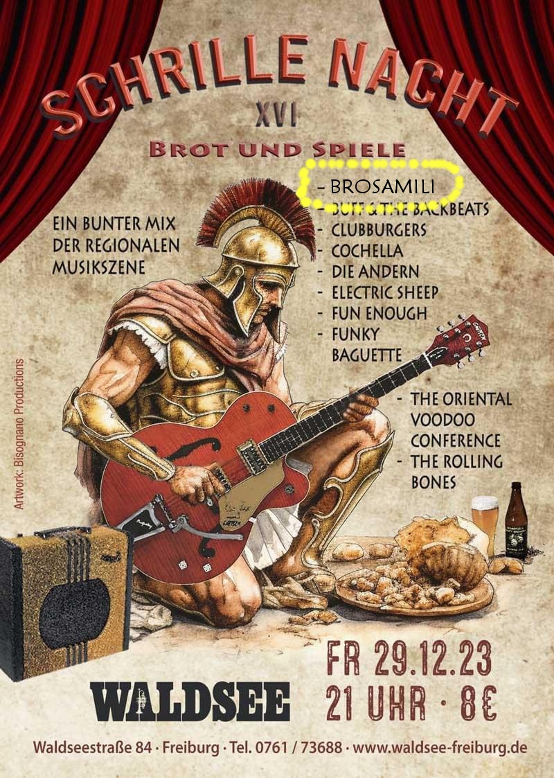 Brosamili schrille nacht Plakat